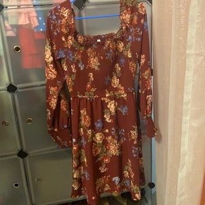 2 off the shoulder floral dresses